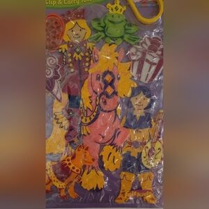 Vintage 2003 Princess Castle Story Clip & Carry Tote Felt Kids Dolls